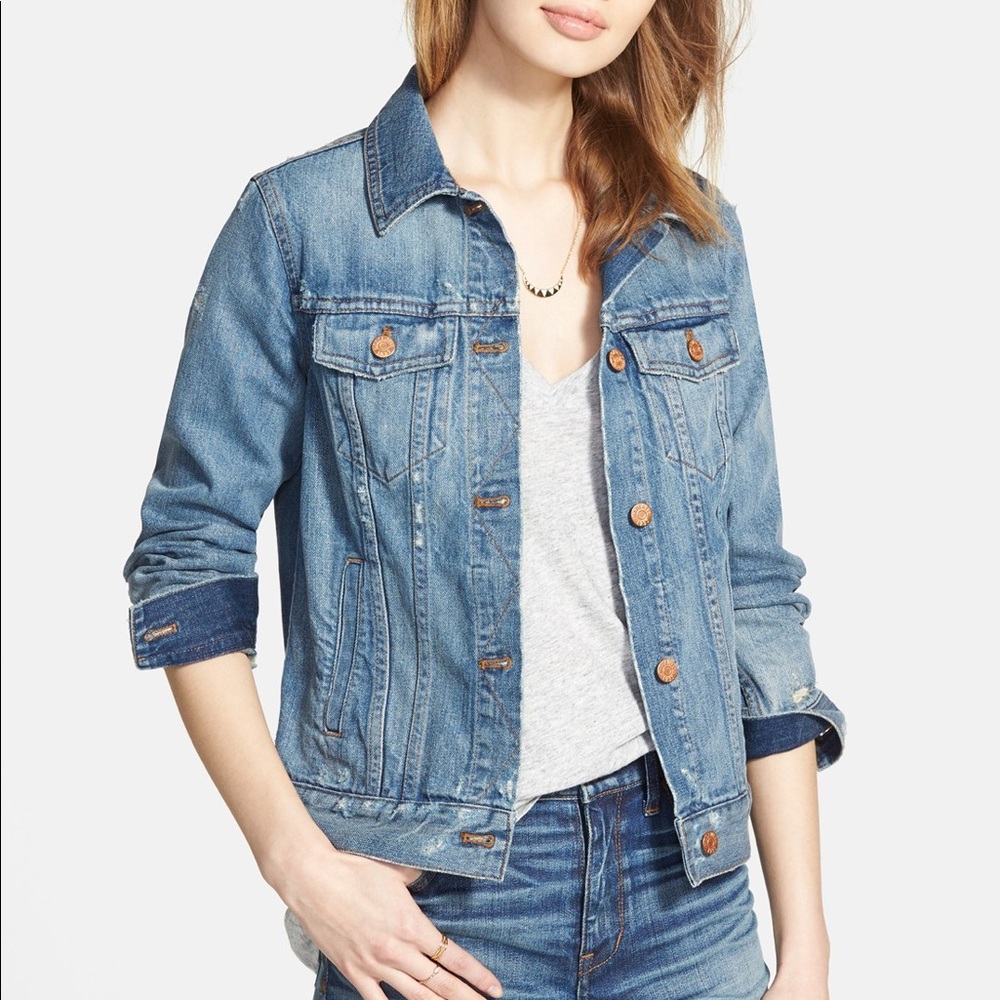 Madewell distressed denim jacket